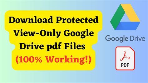 How to Download Protected/View Only Files from Google Drive.